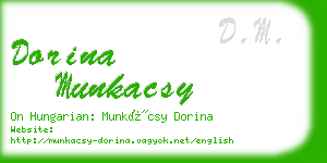 dorina munkacsy business card